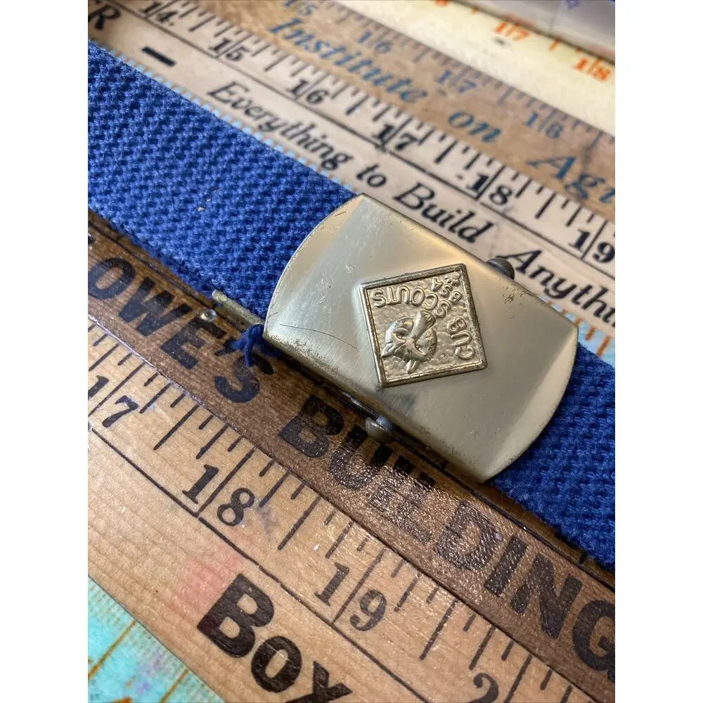 Boy Scouts BSA Cub Scout Belt W/ 12 Merit Badges Adventure Loop Slides Uniform